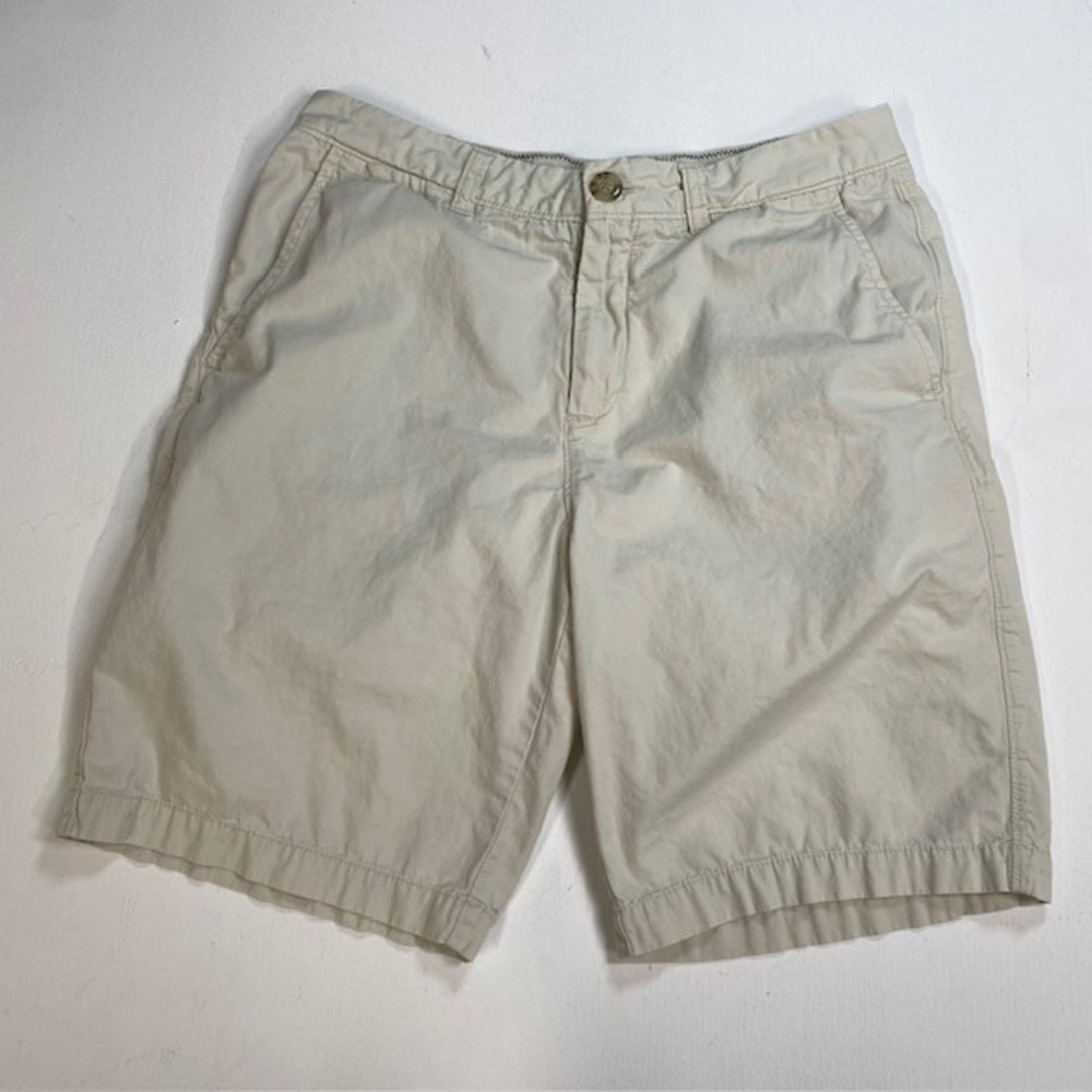Johnnie-O West Coast Prep Mens 32 Stone Beige Flat Front Chino Shorts Surfer